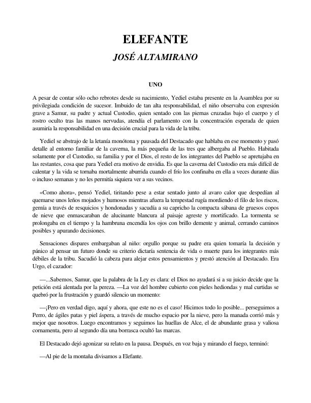 Portada de Elefante